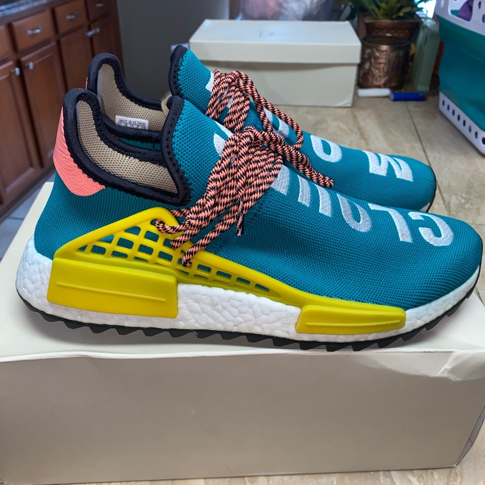 Adidas Human Race NMD Pharrell Sun Glow Men size 9.5 - Picture 13 of 15